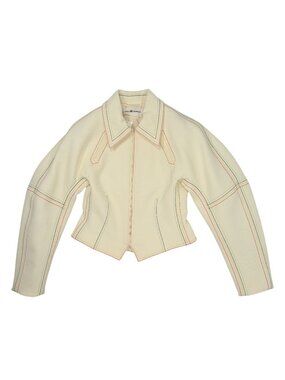 Tory Burch Cotton Twill Jacket in French Cream 